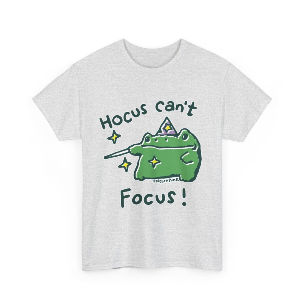 "Hocus Can't Focus!" Wizard Frog T-Shirt