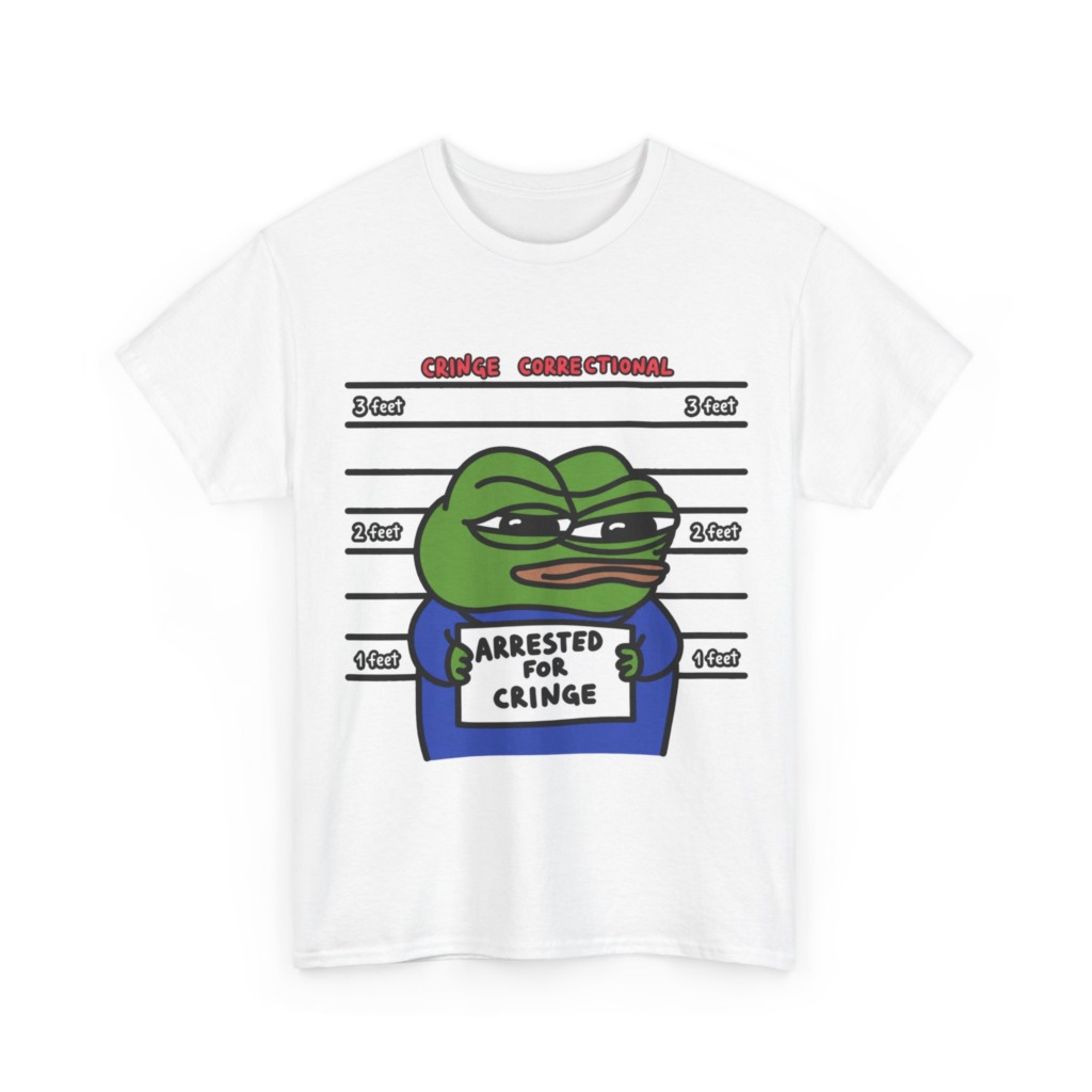 Pepe Frog Arrested for Cringe Mugshot T-Shirt