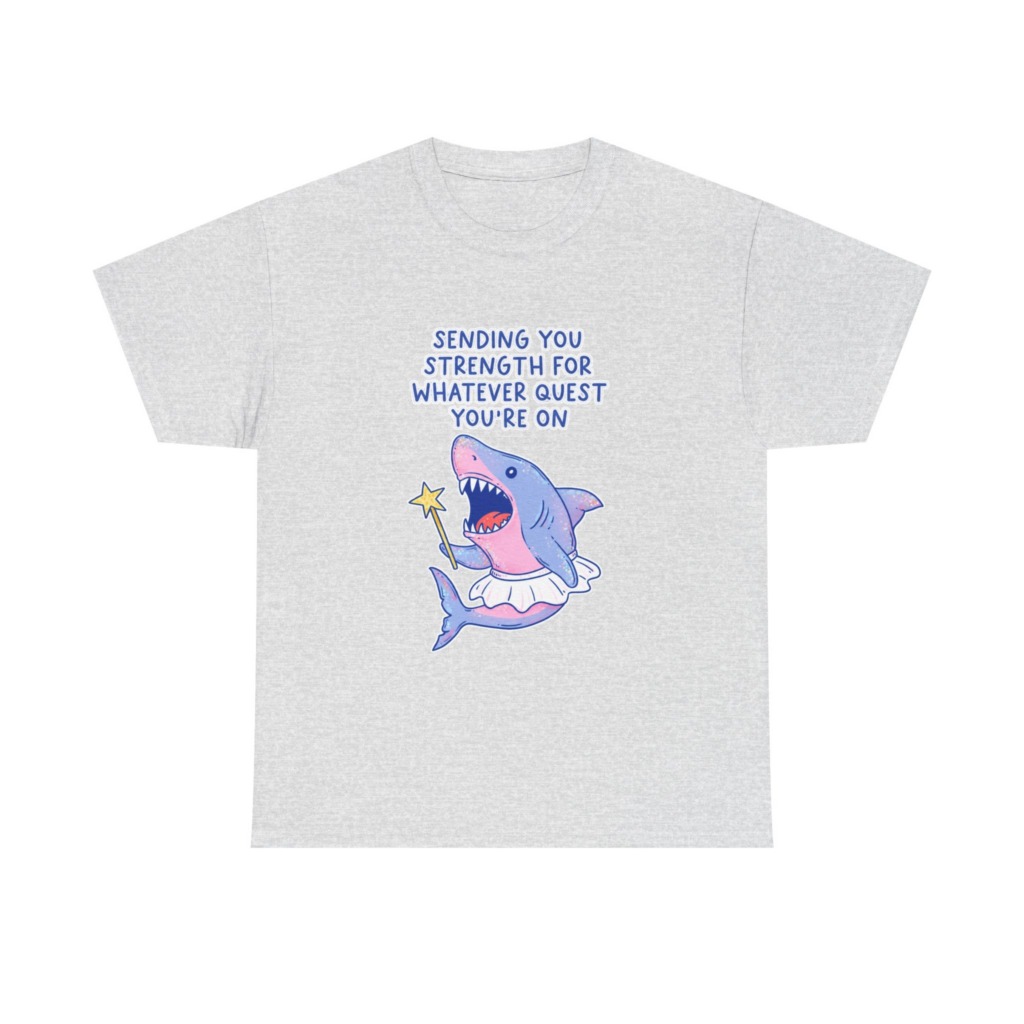 T-Shirt: Fairy Ballerina Shark Strength Quote
