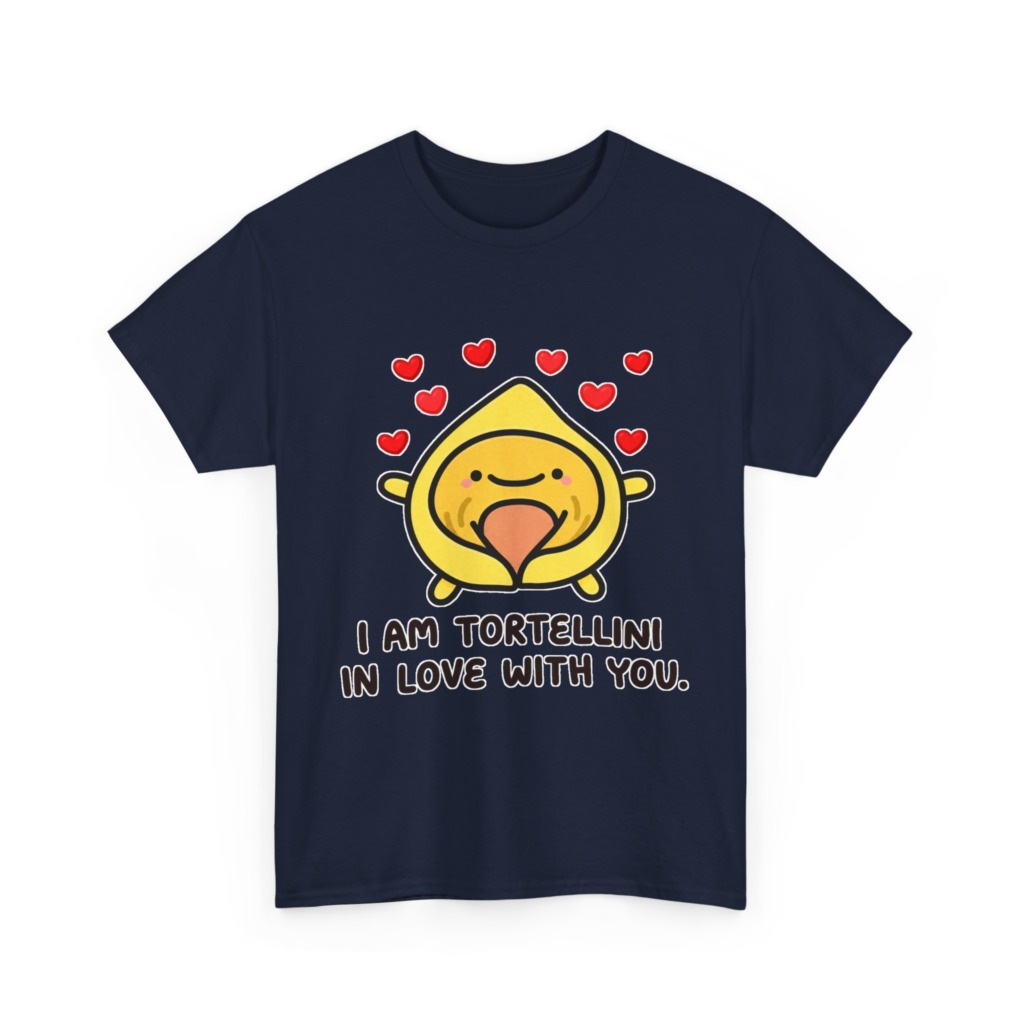 T-Shirt with Tortellini in Love Graphic