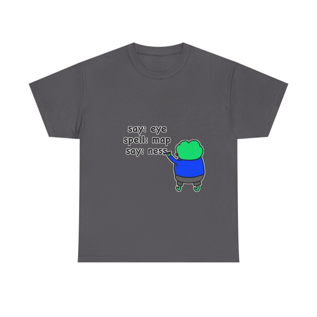 Eye Map Ness" Funny Character Graphic T-Shirt
