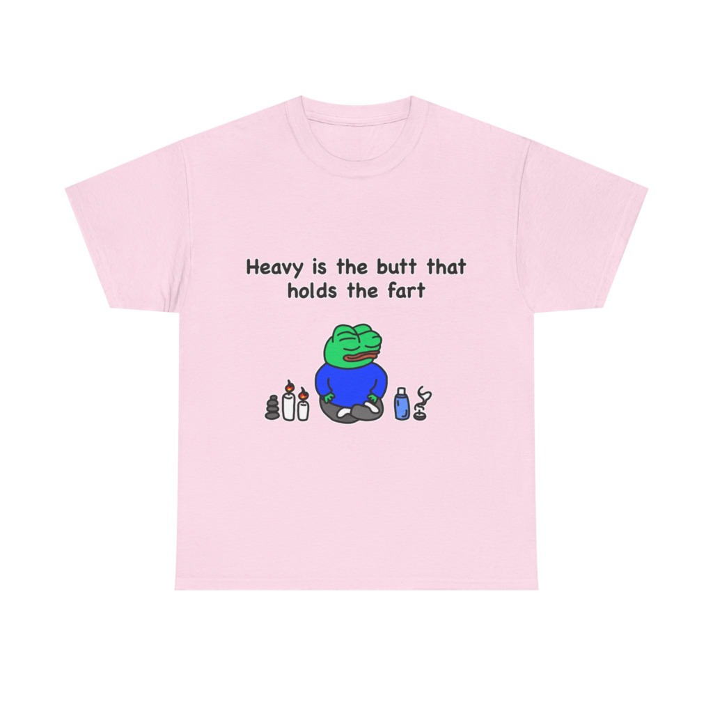 T-Shirt: Meditating Pepe Frog 'Heavy is the Butt'