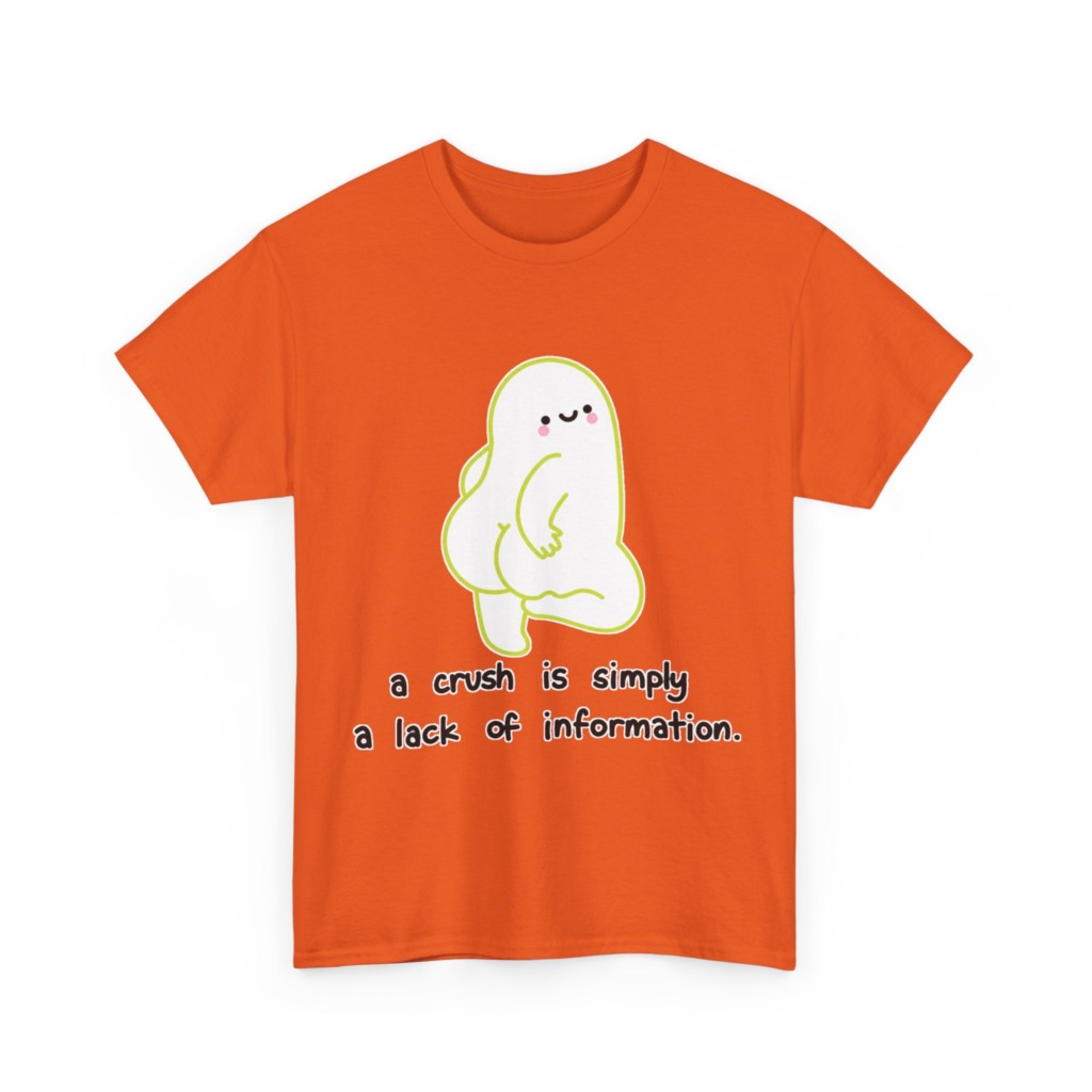 T-Shirt: Playful Green Blob 'A Crush' Quote