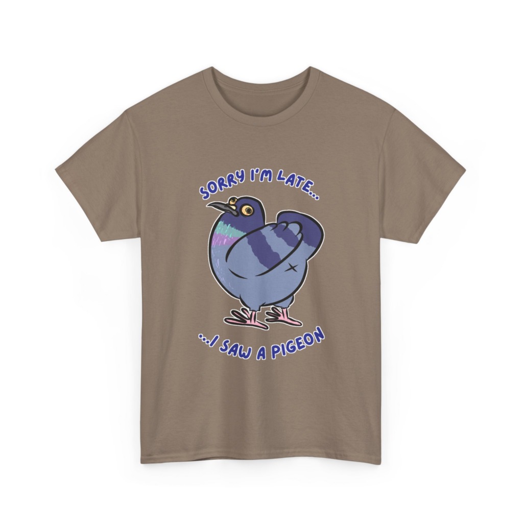 Pigeon 'Sorry I'm Late' Graphic T-Shirt