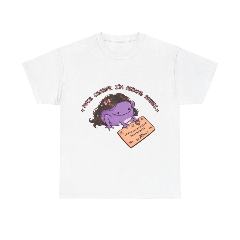 T-Shirt: Purple Frog 'Fuck ChatGPT' Ouija Design