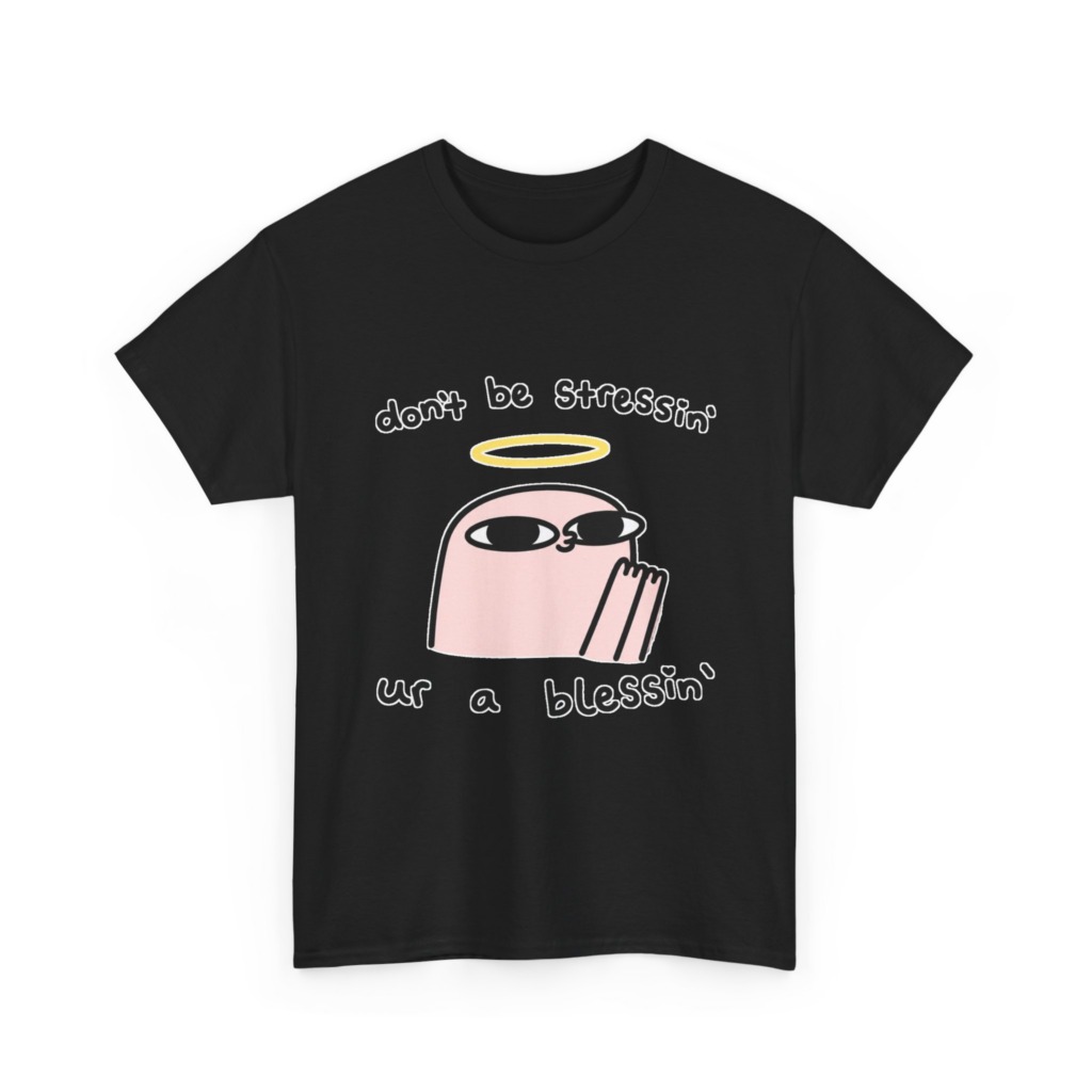 White Halo Blob 'Don't Be Stressin'' Graphic Tee