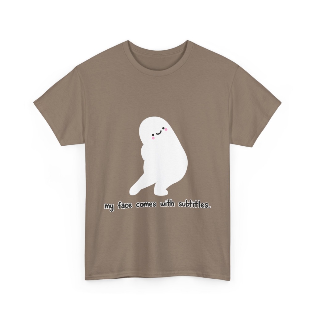White 'My Face Comes With Subtitles' T-Shirt