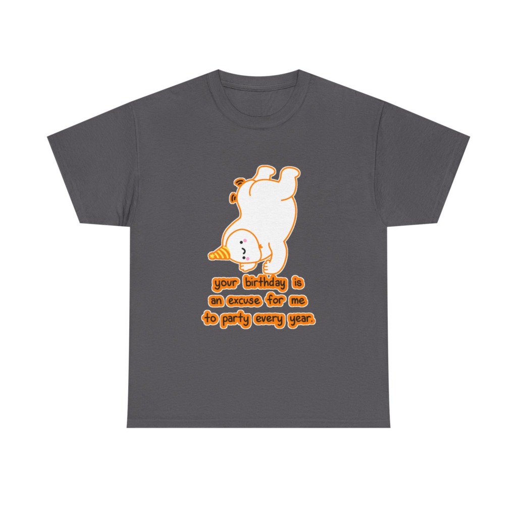 T-Shirt: Playful Handstand Bear Birthday Quote
