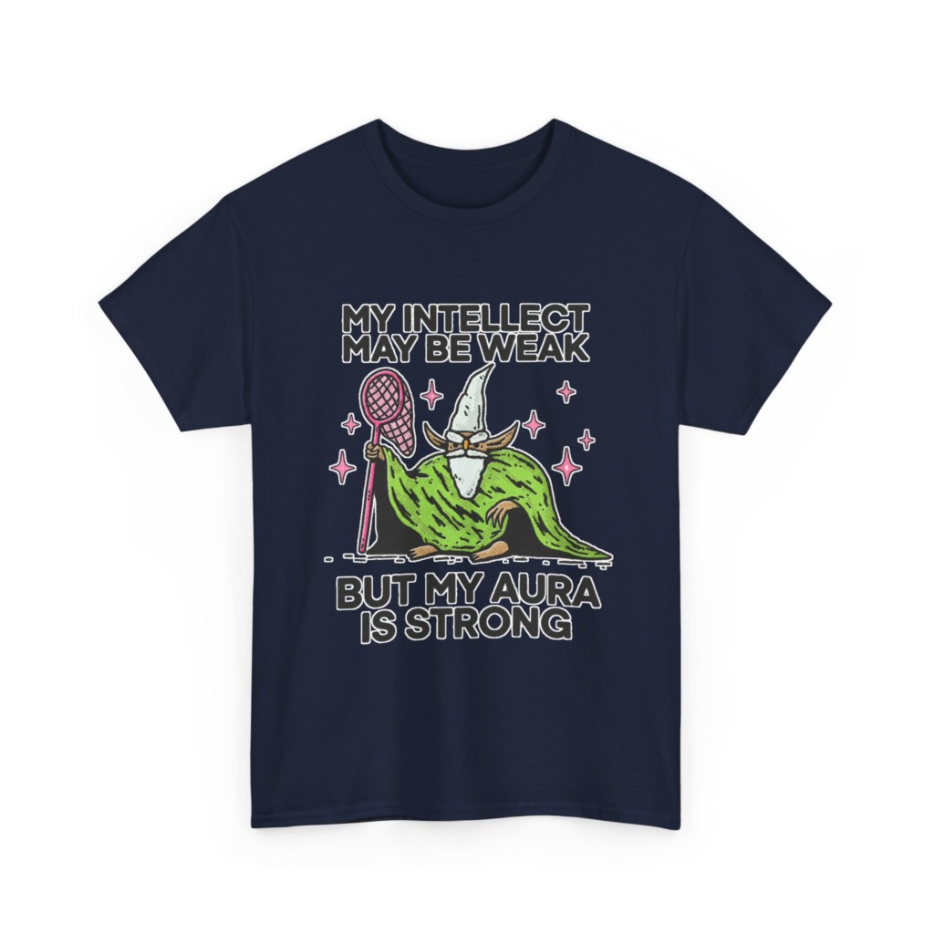Intellect Weak Aura Strong Wizard Graphic T-Shirt