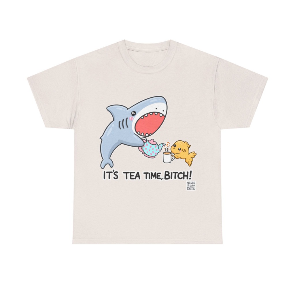 Graphic T-Shirt: Shark Tea Time, Bitch!
