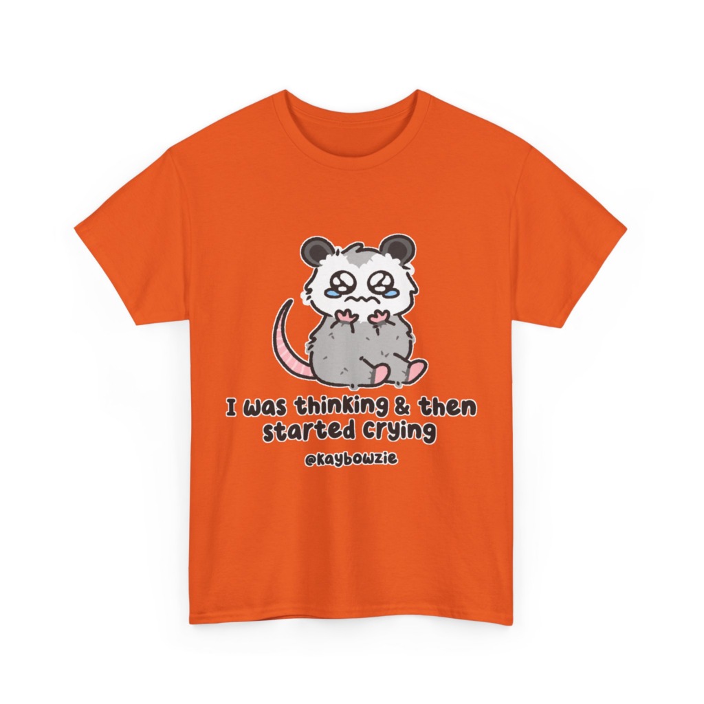 Crying Possum 'I Was Thinking & Then Started Crying' Tee