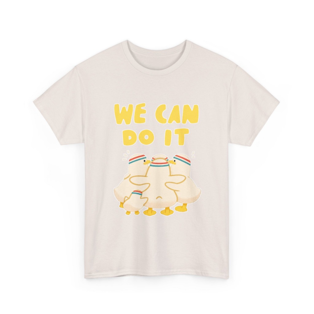 White 'We Can Do It' Duckling Huddle Graphic Tee