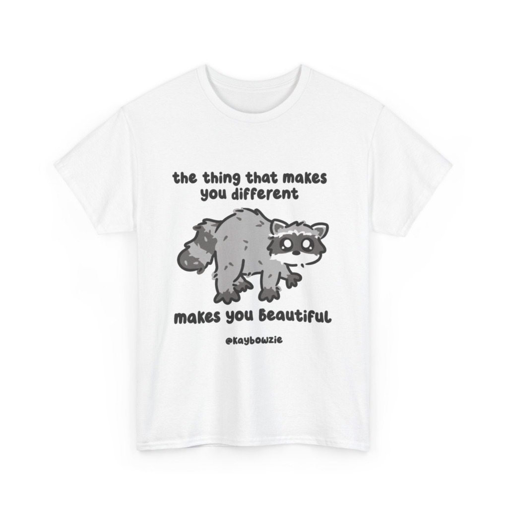 Raccoon 'Different Makes You Beautiful' Graphic Tee