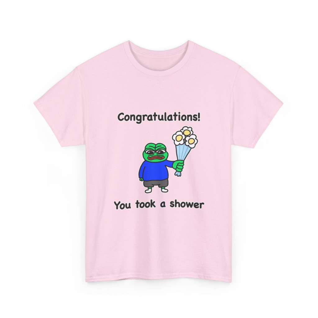 Pepe the Frog Shower Celebration Graphic T-Shirt