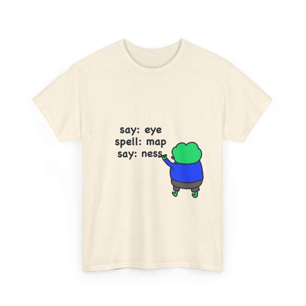 Eye Map Ness" Funny Character Graphic T-Shirt