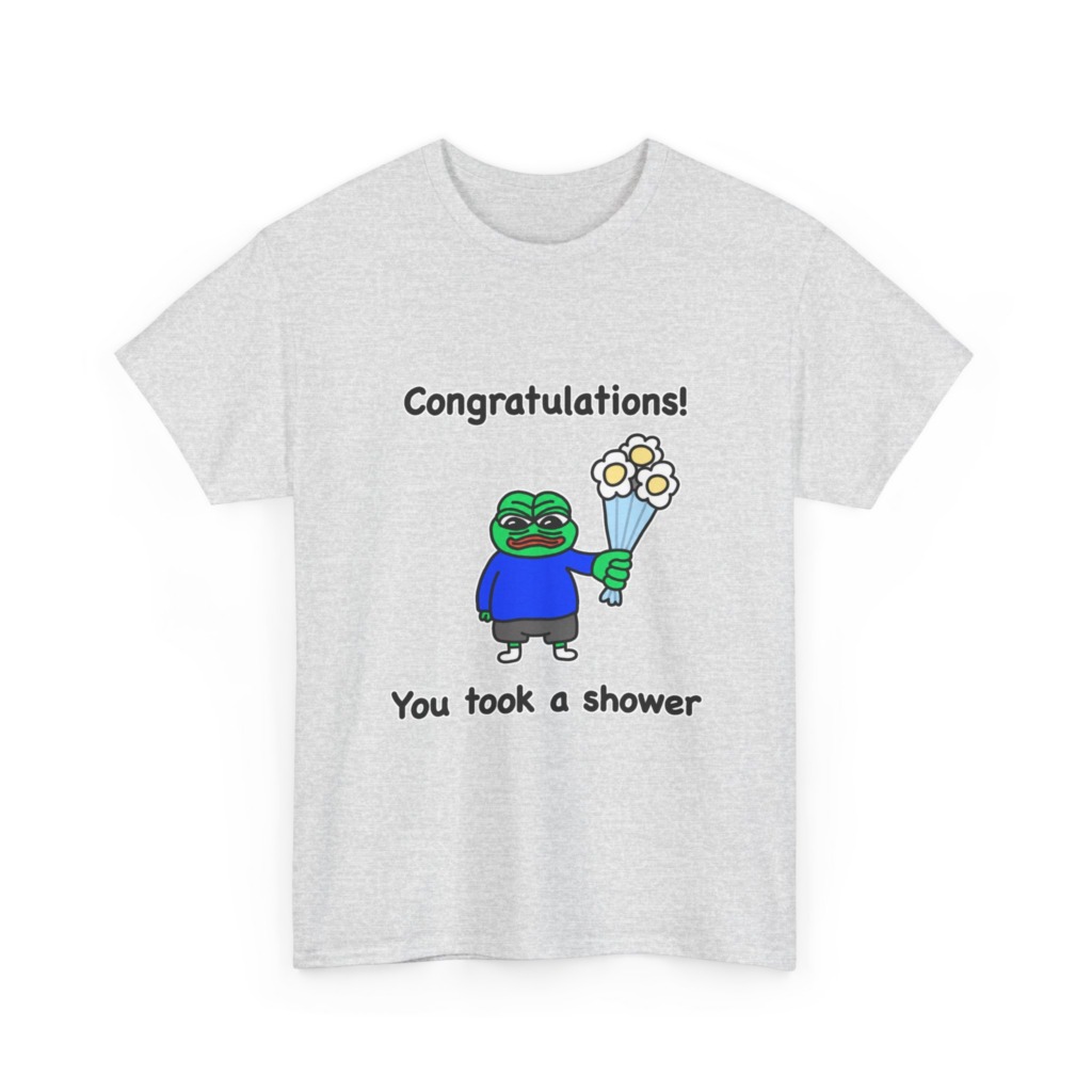 Pepe the Frog Shower Celebration Graphic T-Shirt