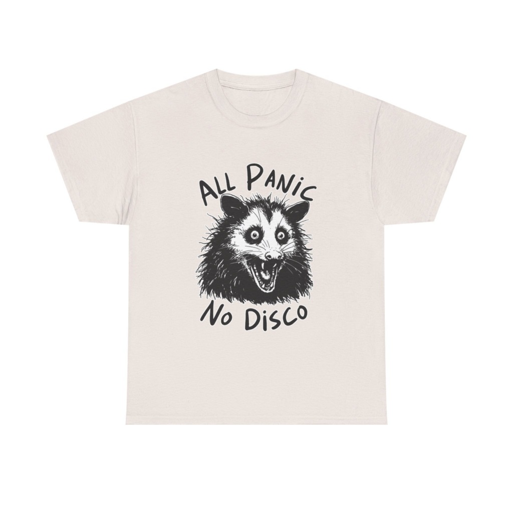 T-Shirt: All Panic No Disco Opossum Graphic