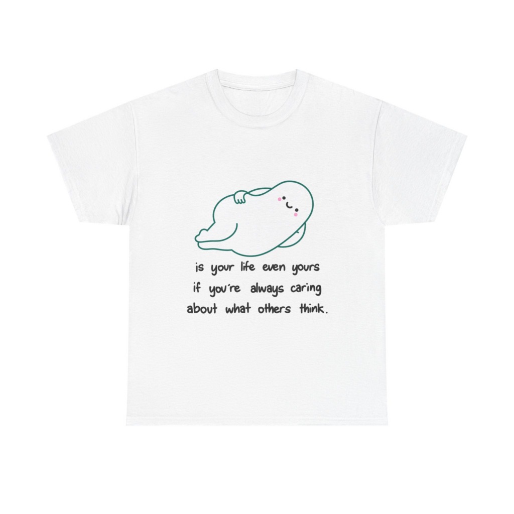 White 'Life Is Yours' Blob Graphic T-Shirt