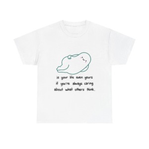 White 'Life Is Yours' Blob Graphic T-Shirt