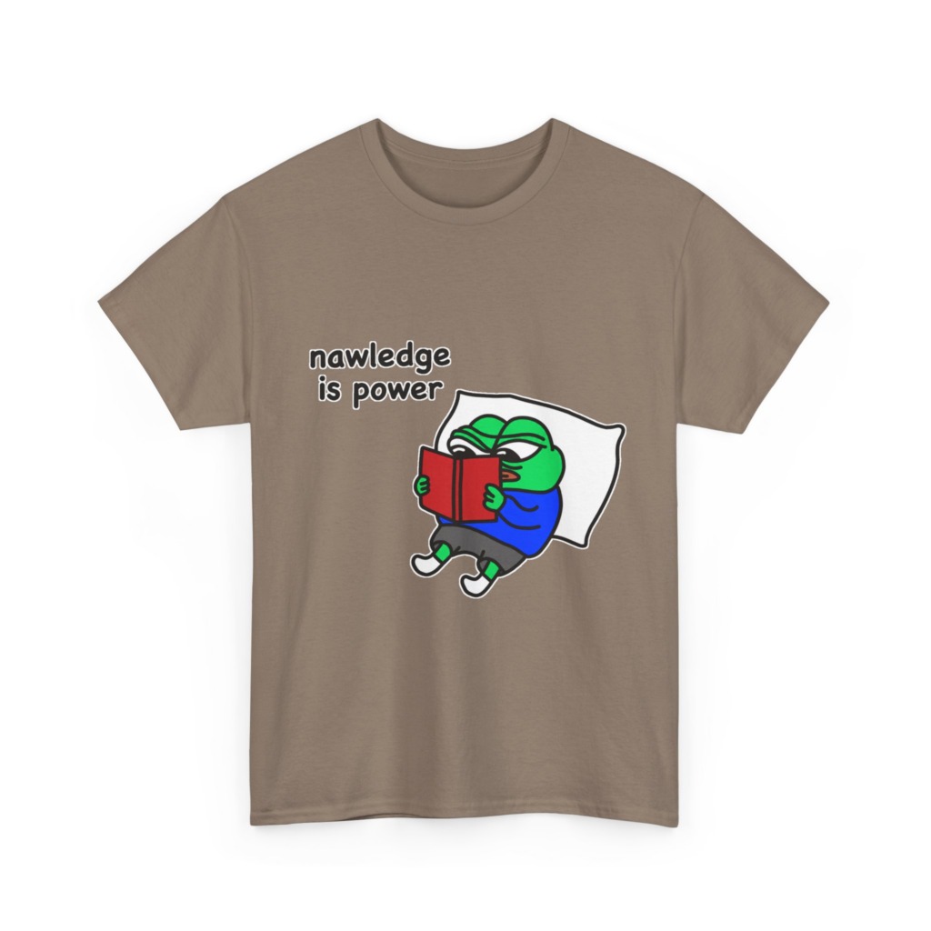 Pepe Frog 'Nawledge is Power' Graphic T-Shirt