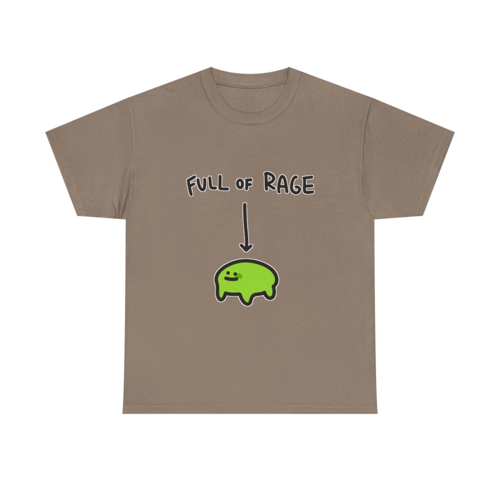 White Full Of Rage Happy Blob T-Shirt