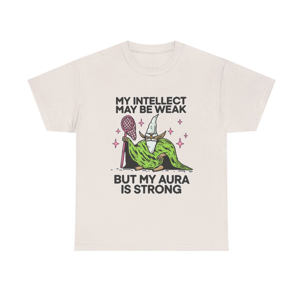 Intellect Weak Aura Strong Wizard Graphic T-Shirt
