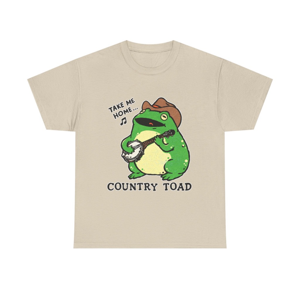 Country Toad Banjo Frog Graphic T-Shirt
