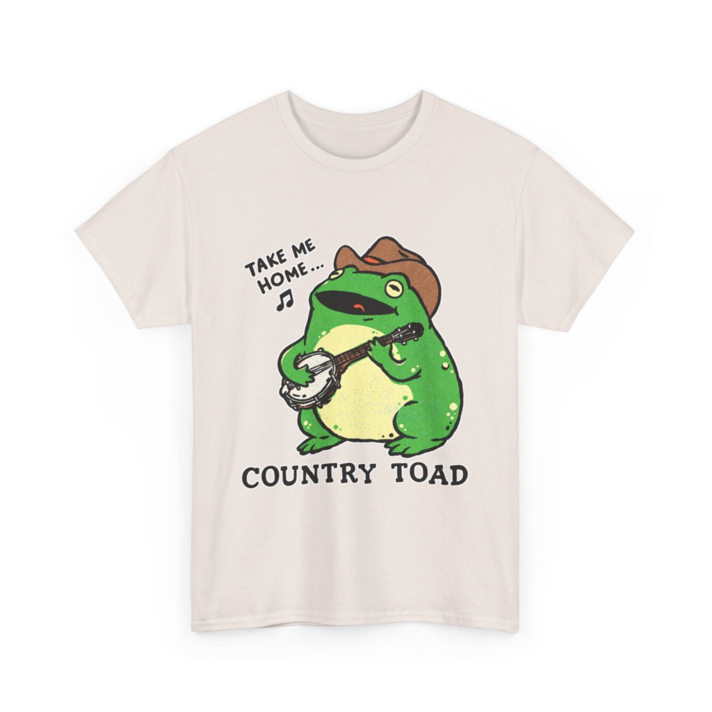 Country Toad Banjo Frog Graphic T-Shirt
