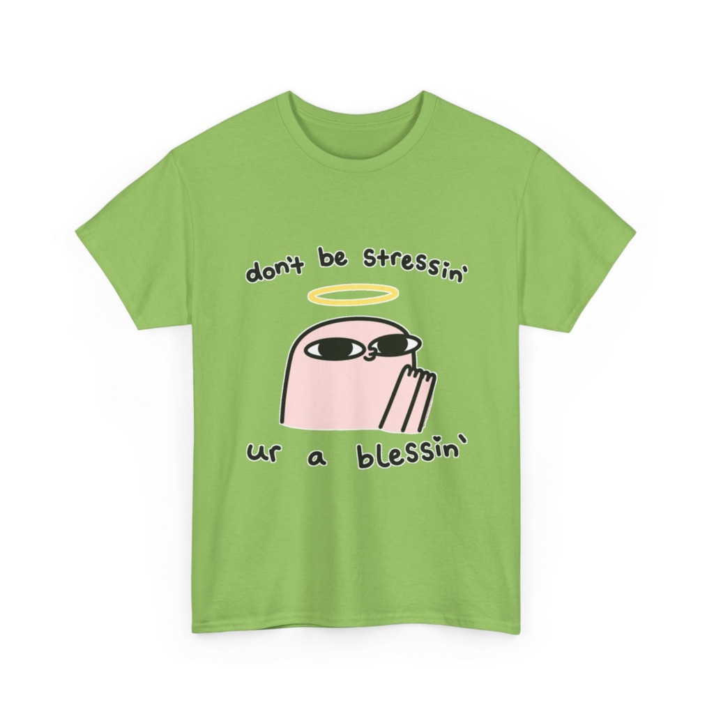 White Halo Blob 'Don't Be Stressin'' Graphic Tee