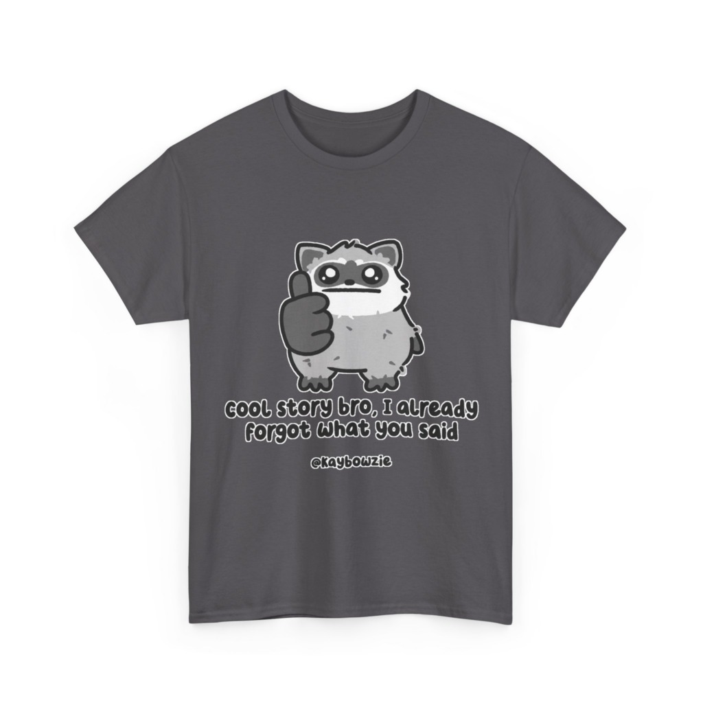 Sarcastic Raccoon 'Cool Story Bro' Graphic Tee