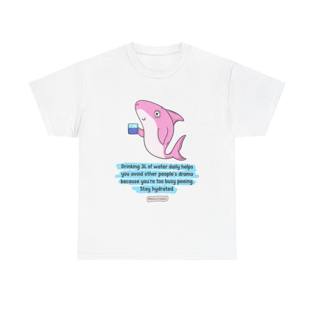Pink Hydrated Shark Graphic Tee
