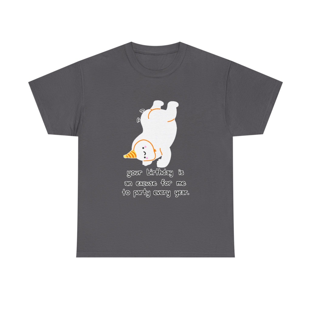 White Upside Down Party Character T-Shirt