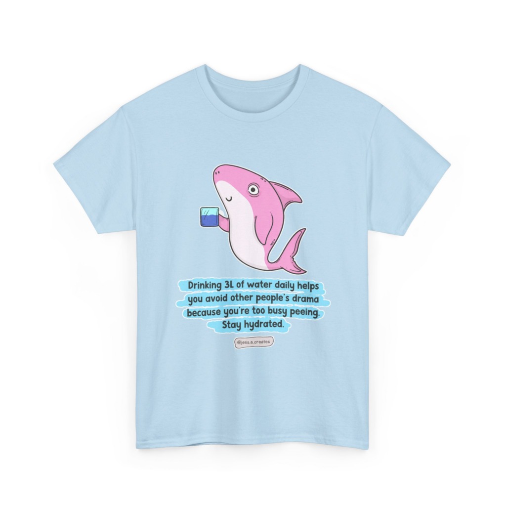 Pink Hydrated Shark Graphic Tee