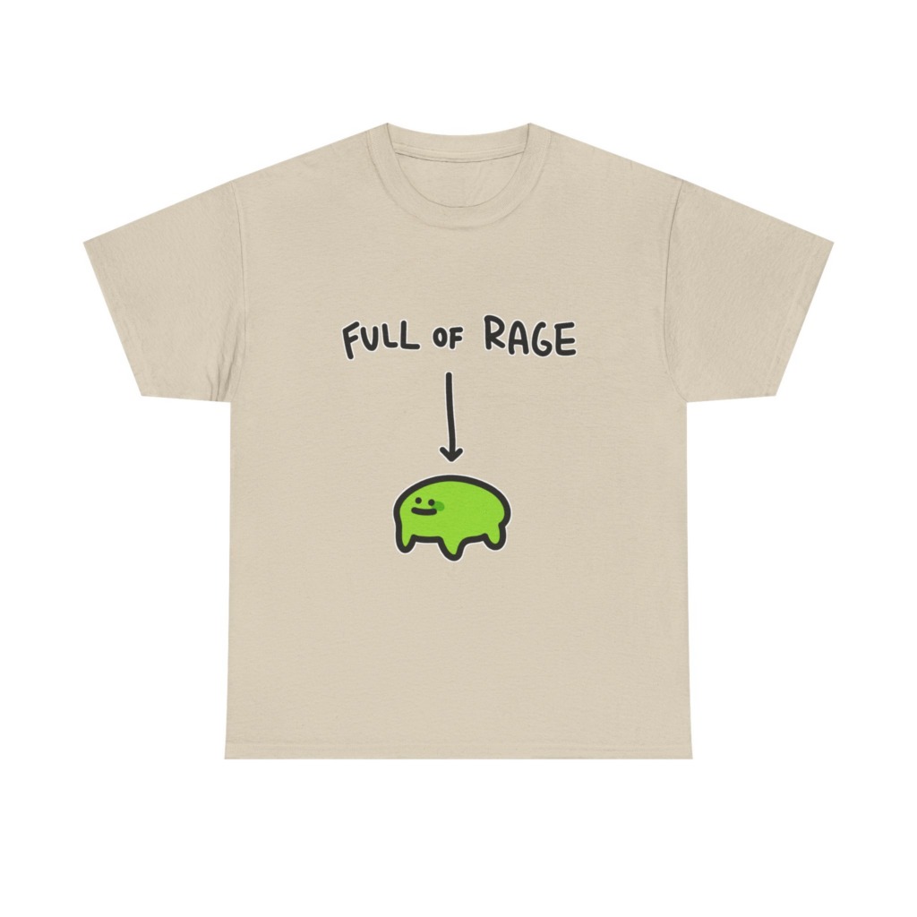 White Full Of Rage Happy Blob T-Shirt