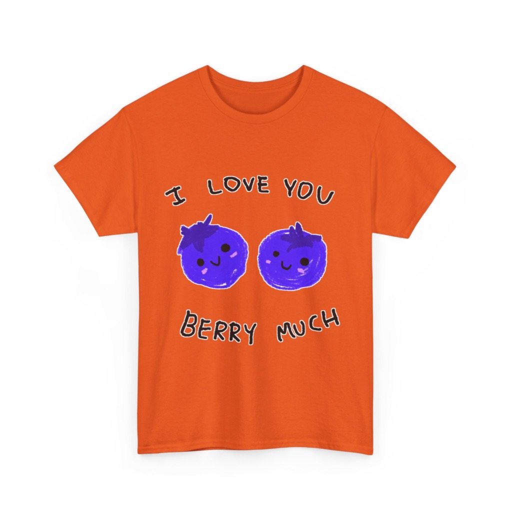 T-Shirt: Kawaii Blueberries 'I Love You Berry Much'