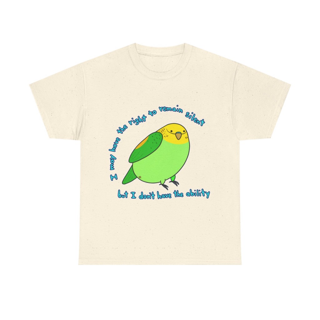 Silent Parrot Quote Graphic T-Shirt