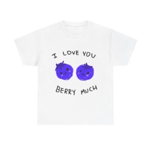 T-Shirt: Kawaii Blueberries 'I Love You Berry Much'