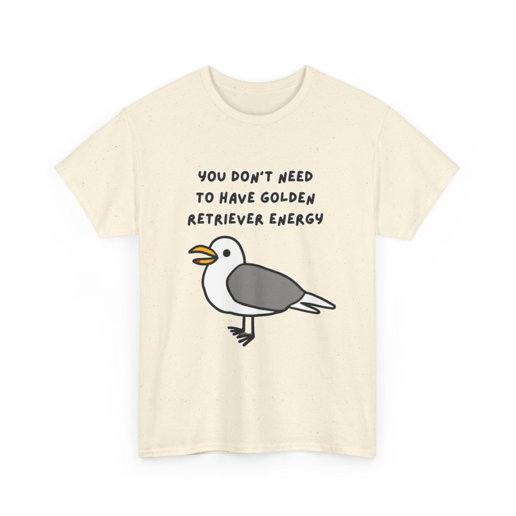 Seagull 'Golden Retriever Energy' Graphic T-Shirt