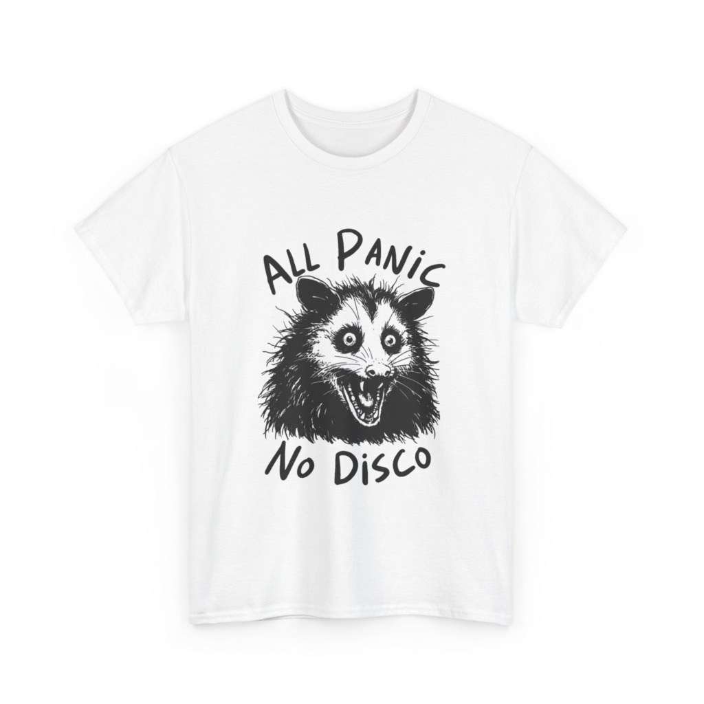 T-Shirt: All Panic No Disco Opossum Graphic