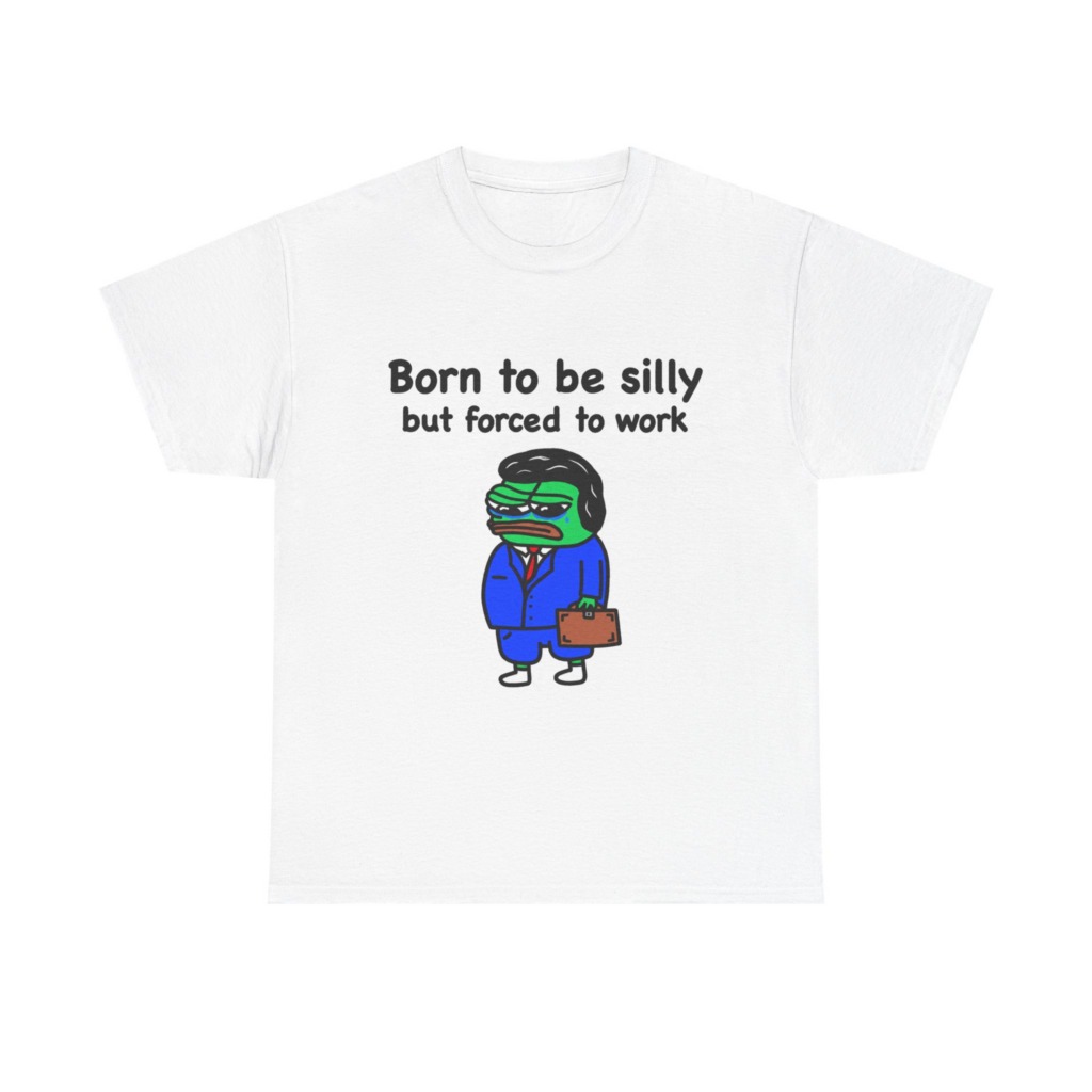 T-Shirt: Born to Be Silly Business Frog Graphic