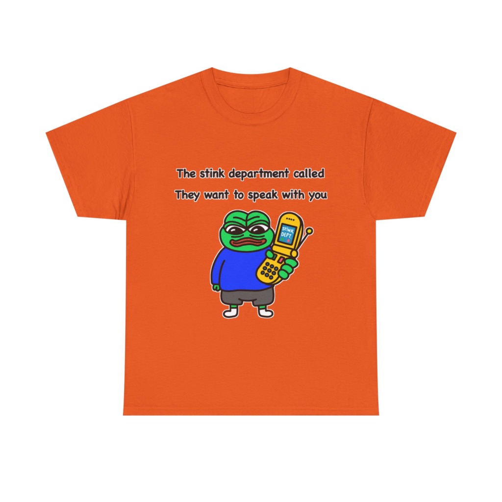 T-Shirt: Pepe Frog 'Stink Department' Call Graphic