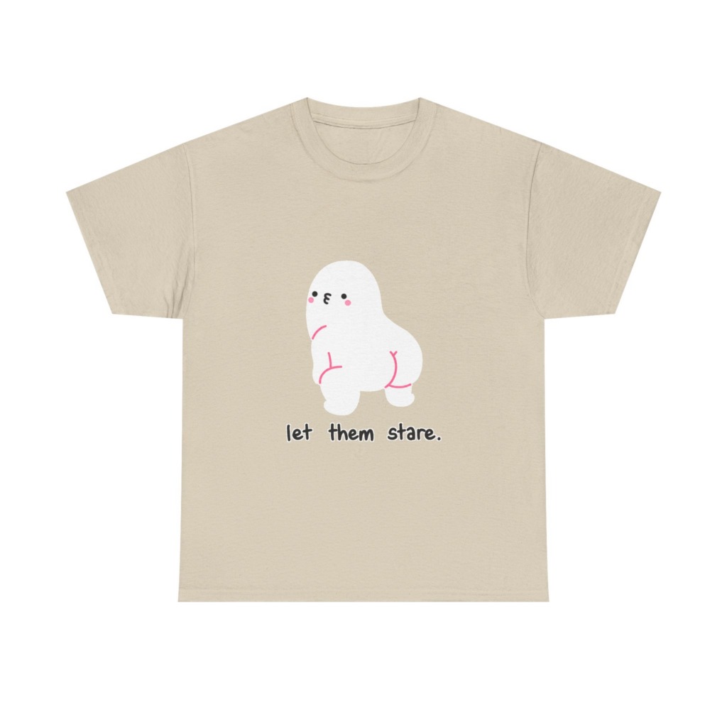 White "Let Them Stare" Creature Graphic Tee