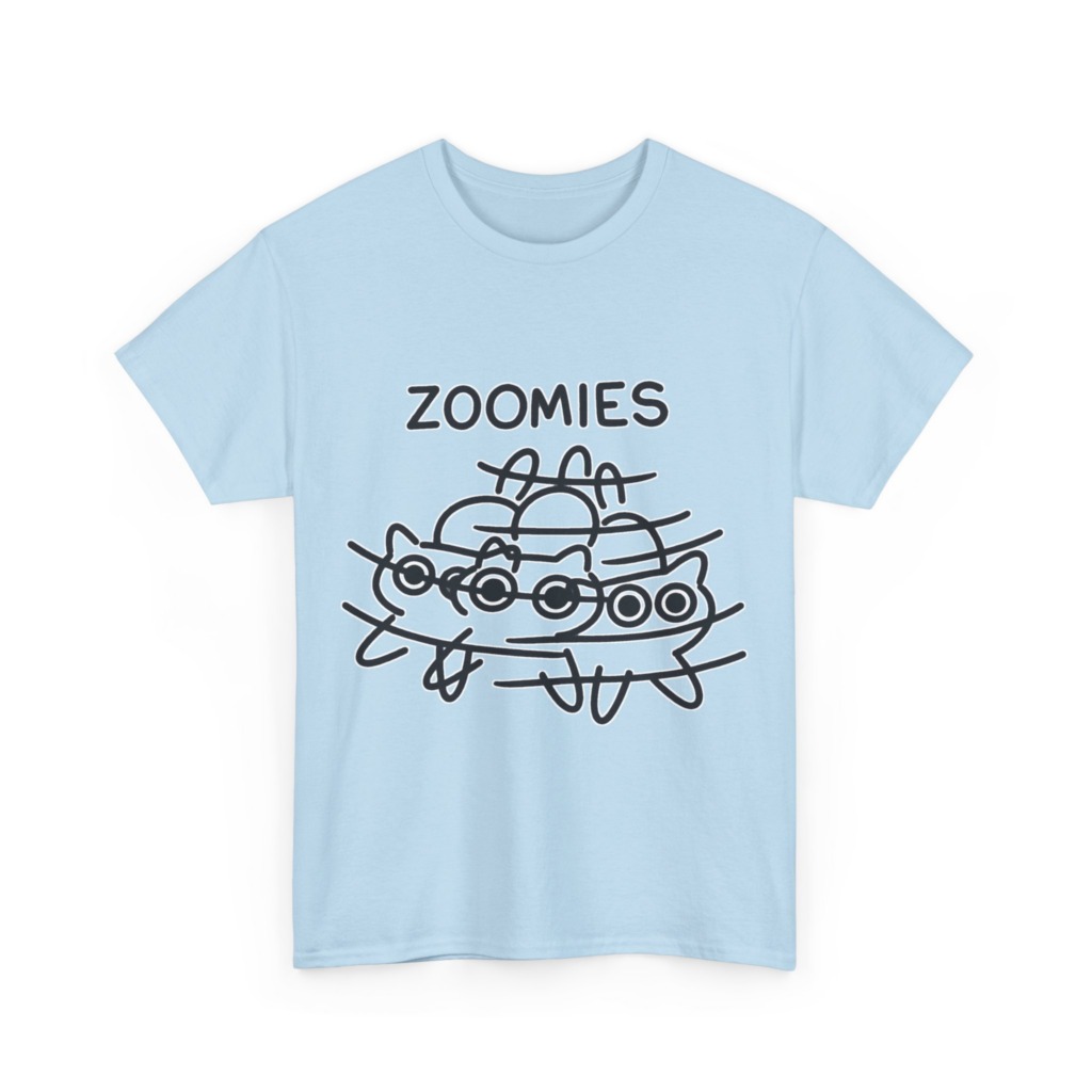 T-Shirt: Zoomies Energetic Cats Graphic