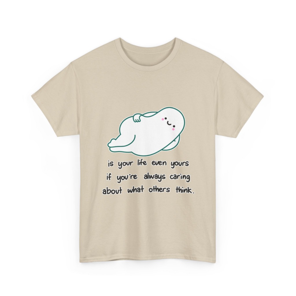 White 'Life Is Yours' Blob Graphic T-Shirt