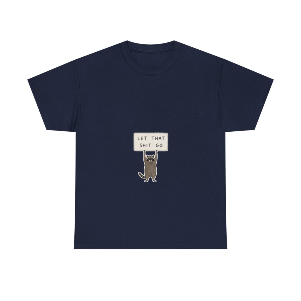 White Raccoon 'Let That Shit Go' Graphic T-Shirt