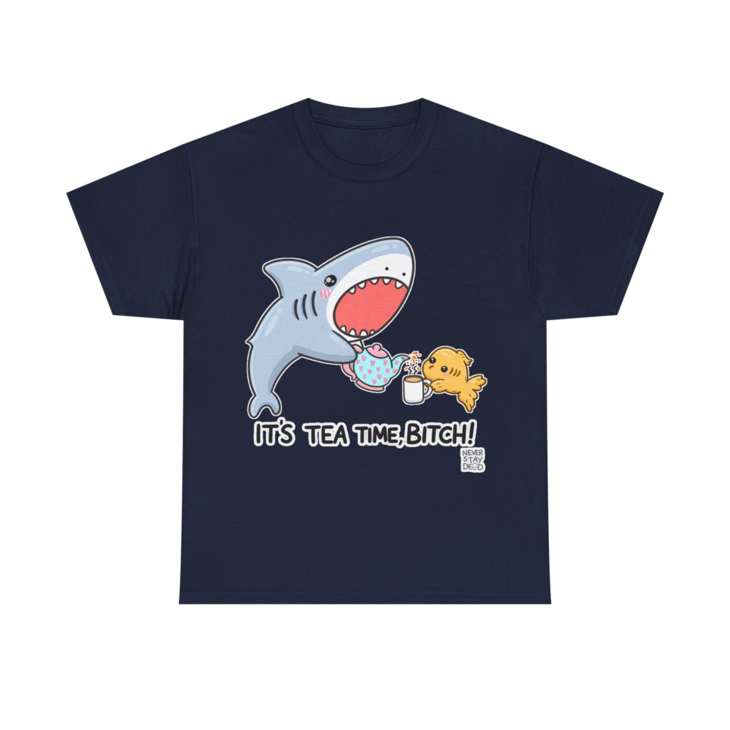 Graphic T-Shirt: Shark Tea Time, Bitch!