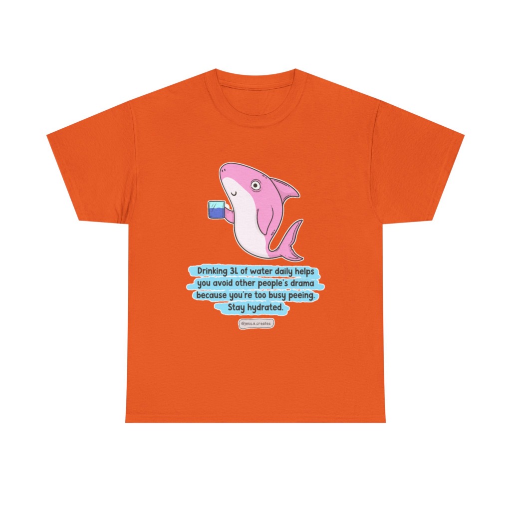 Pink Hydrated Shark Graphic Tee