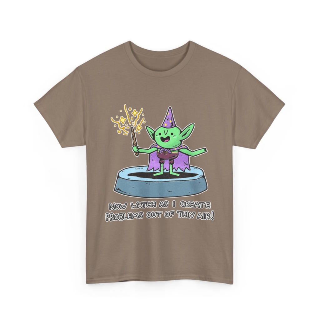 T-Shirt: Wizard Goblin Problem-Maker Graphic
