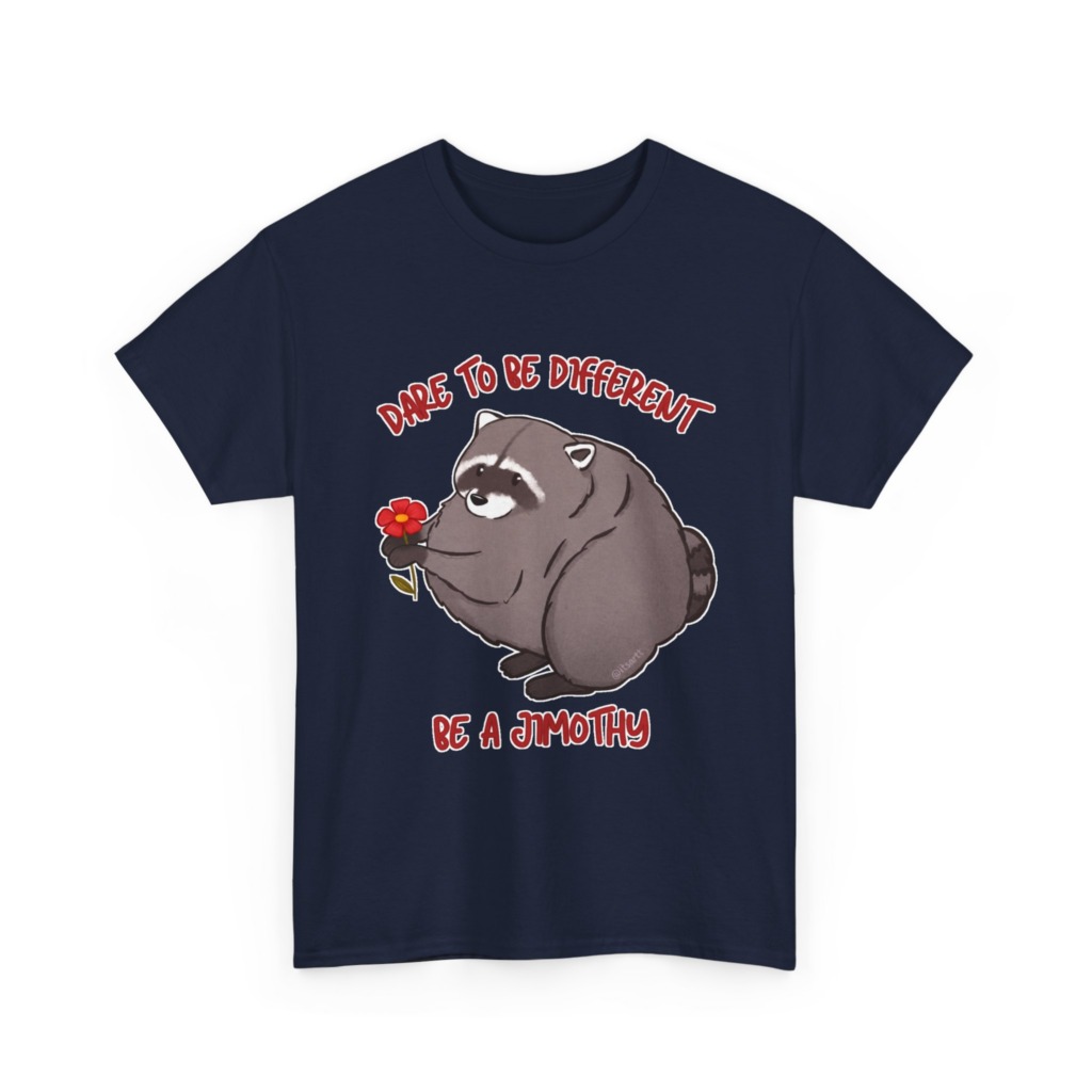 Raccoon T-Shirt: Jimothy with Flower Graphic Print
