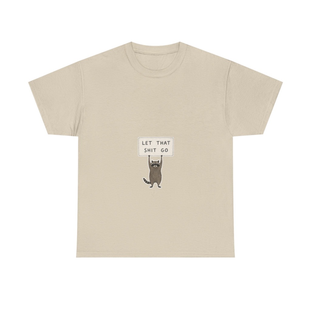 White Raccoon 'Let That Shit Go' Graphic T-Shirt